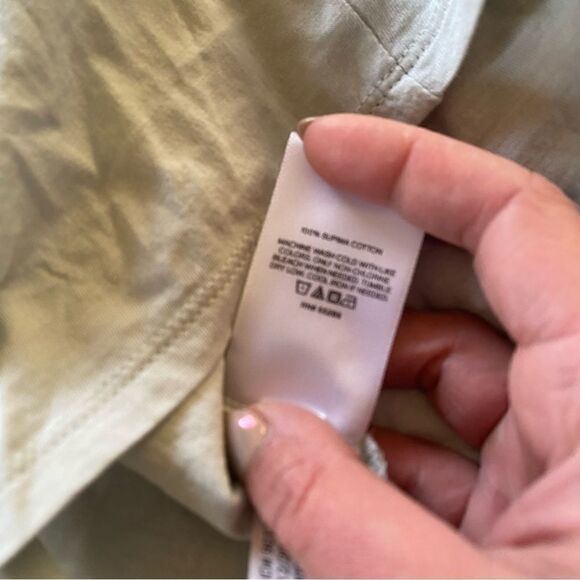 Express Green Crew Neck Shoulder Padded Muscle Tee, S - Picture 8 of 12